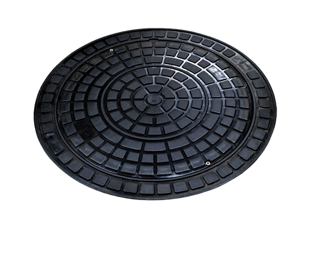 Schachtabdeckung Begehbar 63cm - PE Kunststoff Deckel Für Außenbereich Bis 100kg
