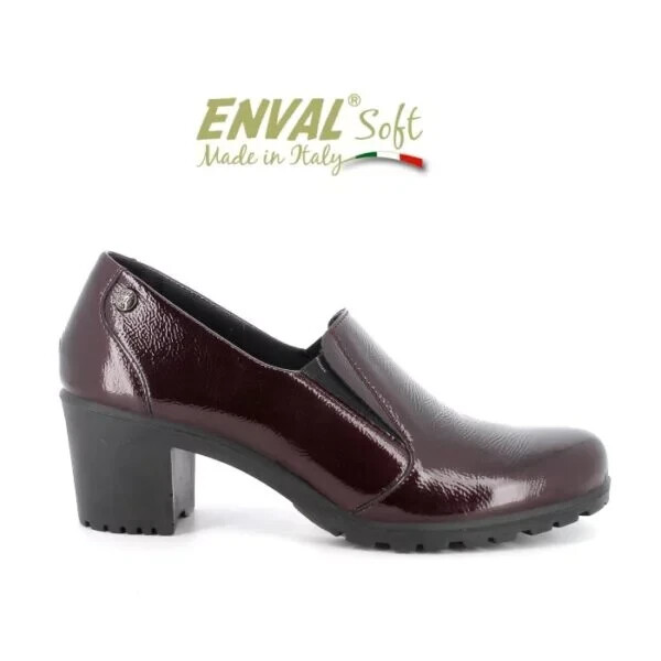 МЯГКИЕ СЛИПОНЫ ENVAL MOCASSINO CON TACCO PELLE DONNA 6754822 БОРДО, РАЗМЕРЫ 36 И 41