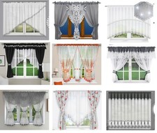 AMAZING READY-MADE VOILE NET CURTAINS TAPE TOP