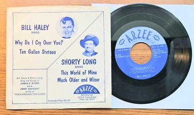 BILL HALEY / SHORTY LONG ''Why Do I Cry Over You'' US M- ARZEE Split EP Hillbilly