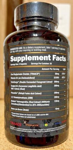 Alpha Lion Super Human Test Natural Testosterone Booster Muscle Builder 90 Caps - Picture 3 of 4