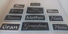 Mothers Day word mix stencils for etching glass  mommy mom mother mum gran nanna
