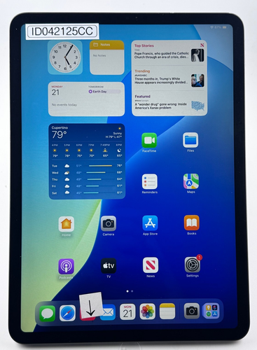 Apple iPad Pro (3rd Generation) A2377 256 GB, Wi-Fi, 11 in Space Gray ID042125CC