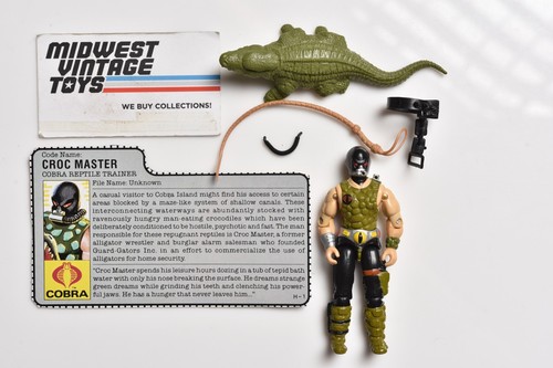Vintage GI Joe - 1987 CROC MASTER - Action Figure - 100% Complete - HASBRO