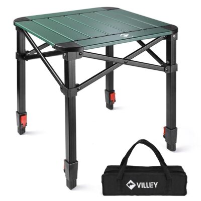 VILLEY Large Folding Camping Square Table with Carry Bag for Outdoor Camping New