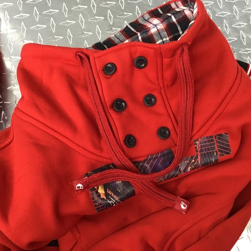 SEE WEAR Y2K Pullover Red Racing Engine Crew Embroidered Brisbane Junior Size XL - Picture 8 of 9