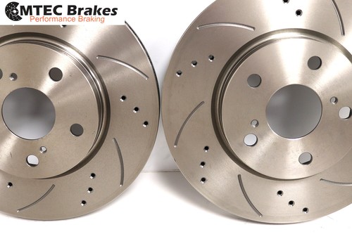 Discos y pastillas de freno delanteros ranurados traseros perforados para Alfa Romeo 159 1,8 TBi 2,4 3,2 06-11 - Imagen 3 de 8