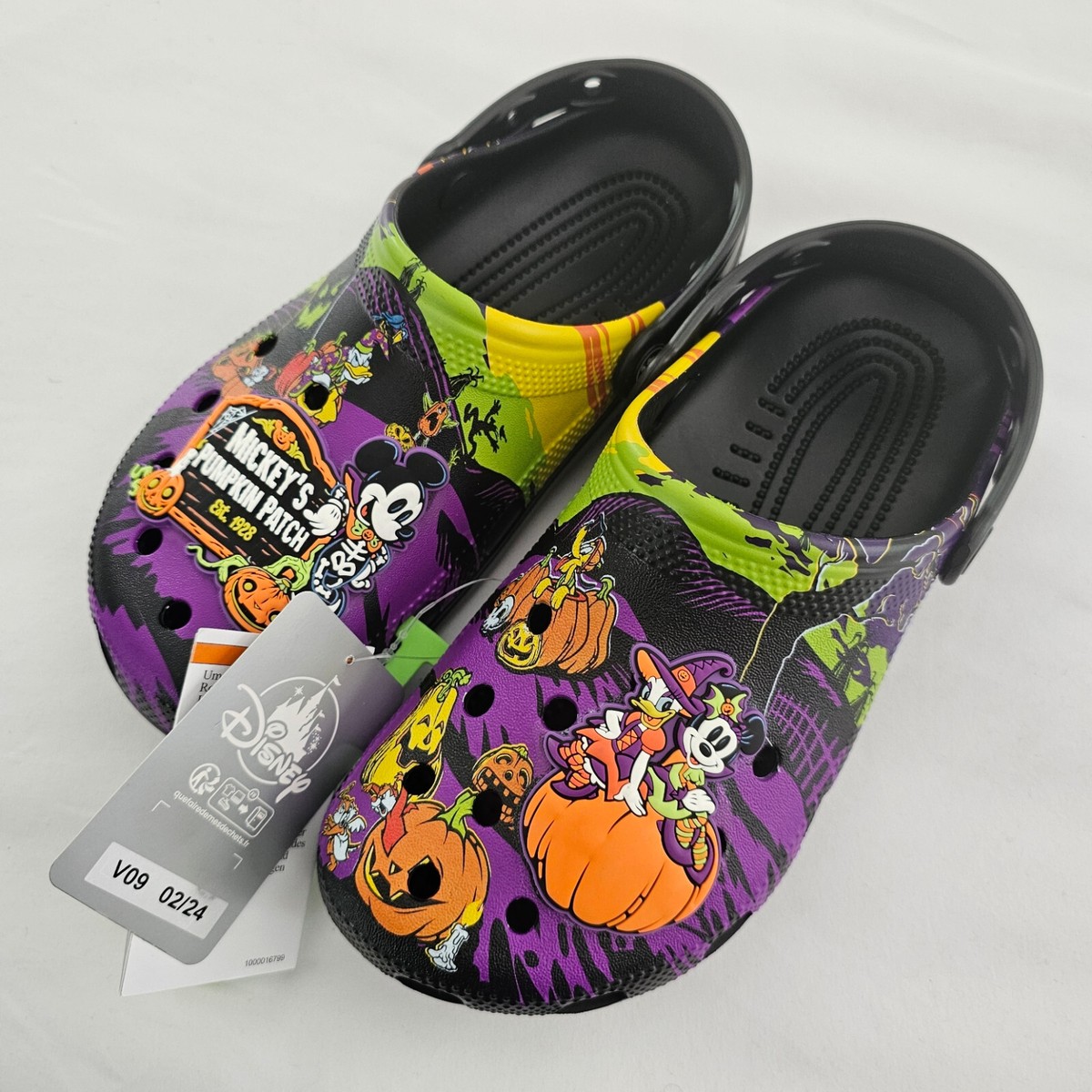 2024 Disney Store Halloween Mickey's Pumpkin Patch Adult Crocs M6