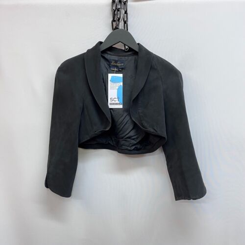Luisa Spagnoli Black Silk Bolero Jacket Size 44
