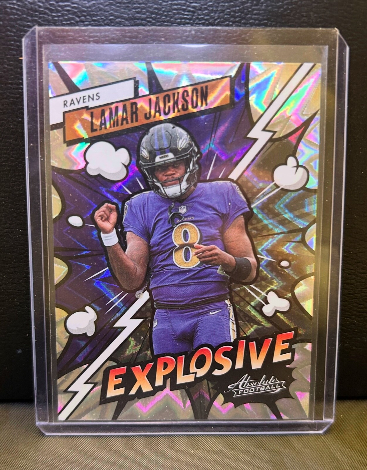 2023 Panini Absolute Explosive #10 Lamar Jackson ~ SSP ~ Rare ~ Baltimore Ravens
