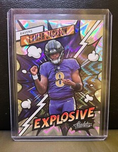 2023 Panini Absolute Explosive #10 Lamar Jackson ~ SSP ~ Rare ~ Baltimore Ravens