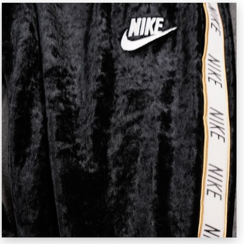 Nike Sportswear Track Suit Youth Girls Large Black White Spellout French Terry - Picture 4 of 17
