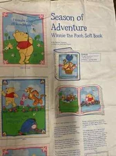 Disney Winnie The Pooh Season Of Adventure Soft Book Fabric Panels ~Vintage~OOP