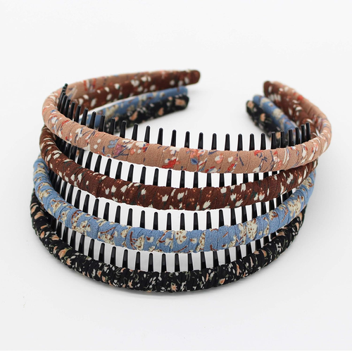 Floral Non-Slip Hair Headbands - Soft Comfy Hair Hoops for Women/Girls (4 Colors - 第 1/13 張圖片