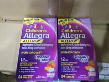 Children's Allegra Allergy-12 Hor Relief-48 Dissolve Tabs-Orange Cream Exp 05/25