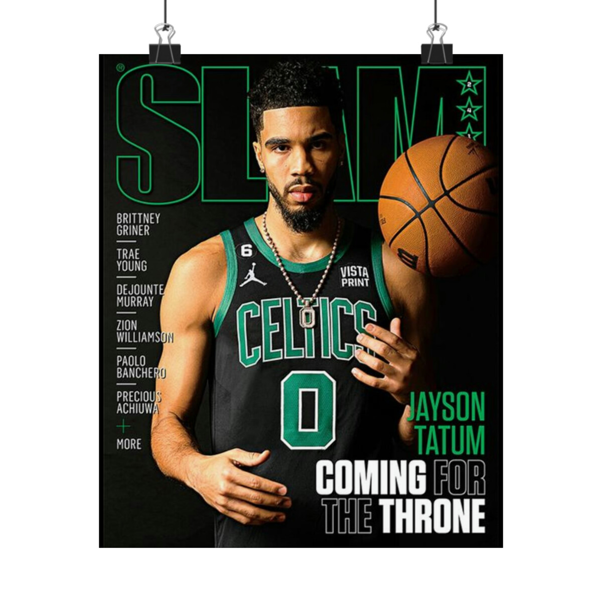 Jayson Tatum Boston Celtics Slam Cover NBA Poster eBay