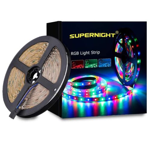 LED Strip Lights RGB 16.4ft 300LEDs Dimmable Tape Ribbon Lights Bedroom Cabinet