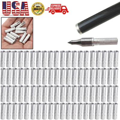 200Pcs Aluminum Arrow Insert Nock Thread ID 6.2mm Carbon Shaft Connection Seat