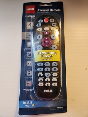 NEW RCA Universal Remote Platinum Pro 4 Device Streaming Player Compatible 