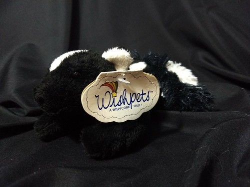 Vintage Wishpets Wish Pets Sunny Skunk Beanie Plüsch mit Etikett 2004 selten Rarität Stofftier