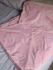 ASDA GEORGE JUNIOR TODDLER COTBED PINK UNICORN BUTTERFLY DUVET COVER PILLOW SET