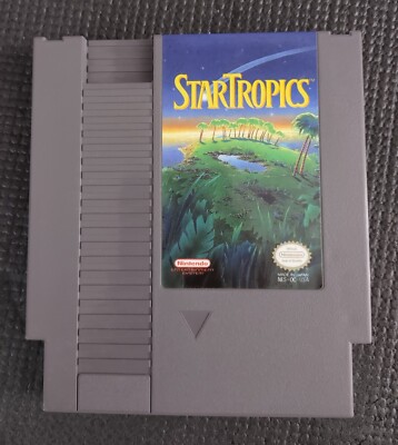 Startropics - Nintendo NES - CLEAN & - Tested Authentic - Save Battery Works