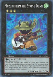 Muzurhythm the String Djinn - YS12-EN040 - Super Rare - 1st Edition x3 - Near Mi