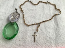Vintage Image of Virgin Mary with Mini Rosary Inside 