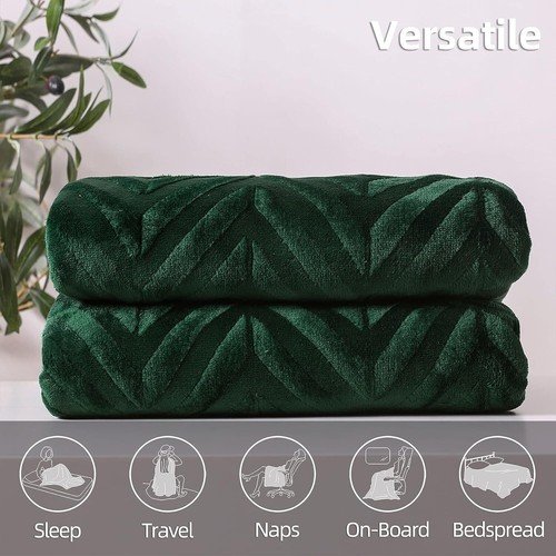 Whale Flotilla Fleece Throw Blanket for Couch, Soft Fluffy Sofa Bed Blanket with - 第 5/8 張圖片
