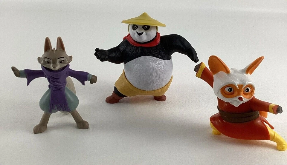 Lote de figuras de acción coleccionables DreamWorks Kung Fu Panda Burger King Po Shifu juguetes Foto 2 de 4