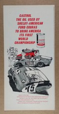 1966 Castrol Oil Shelby Cobra Ken Dallison art illustration vintage print Ad