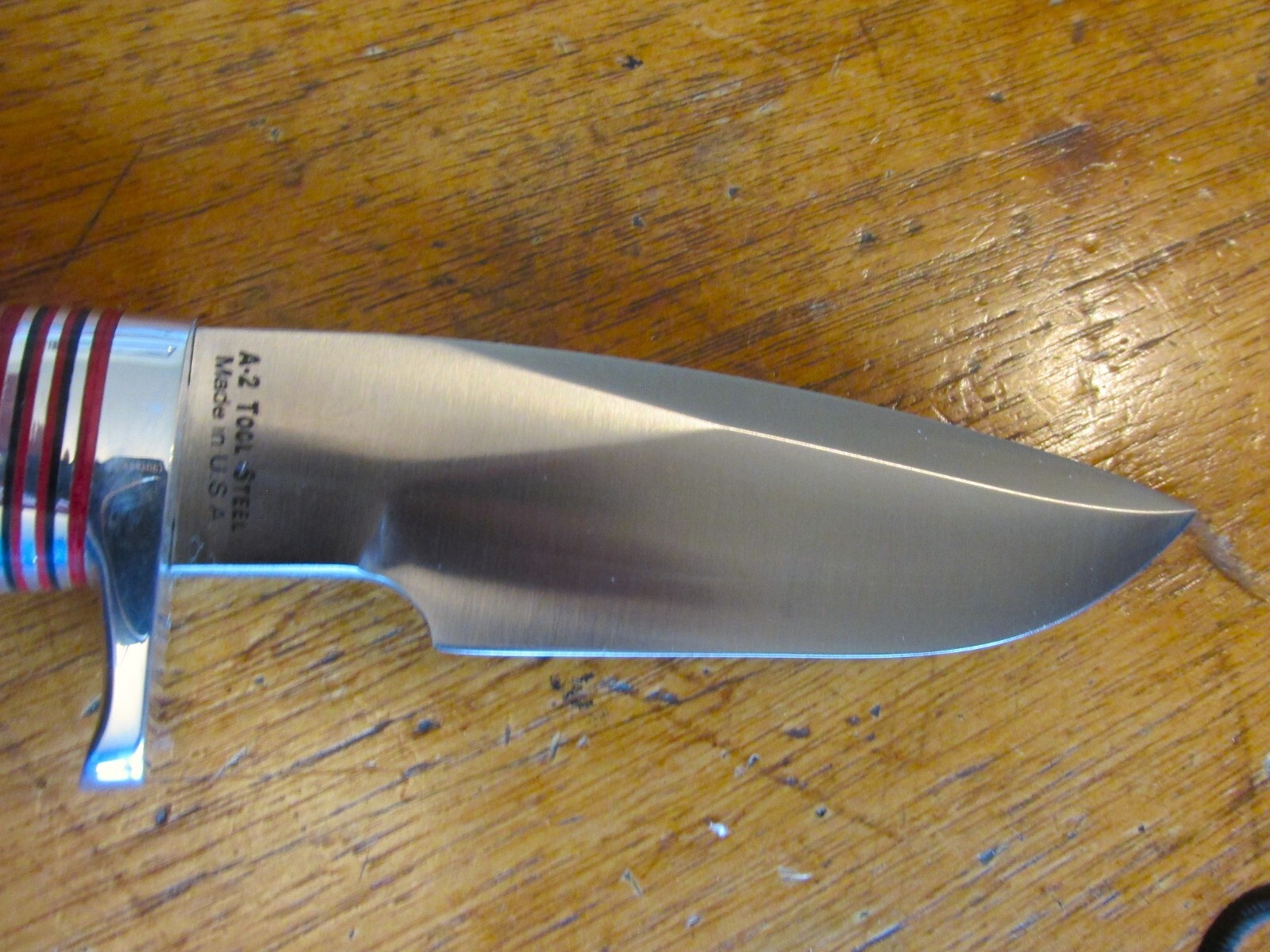 BlackJack Model 125 Knife with Stacked Leather Handle USA Made EC+