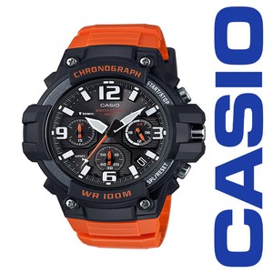 casio chronograph orange