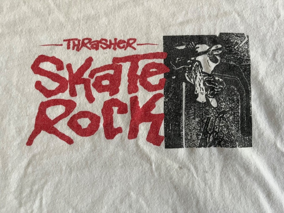 Vintage Thrasher Skate Rock Shirt Large Skateboard Punk Metal Skull
