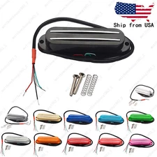 4 Wire Dual Rail Single Coil Mini Humbucker Pickup 9K For Strat Guitar 10 Colors