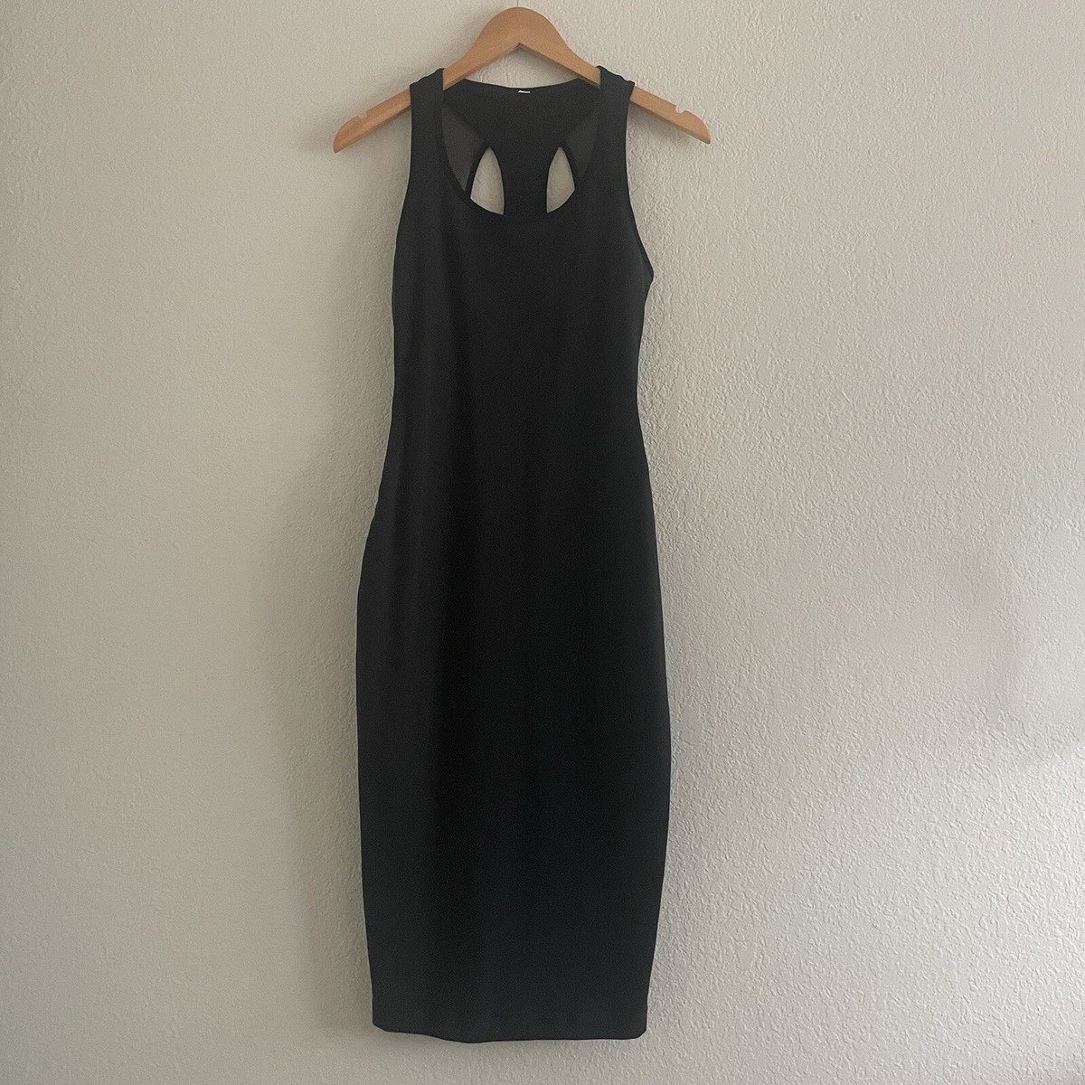 Lululemon Midi Sleeveless Dress Womens 6 Racerback Black