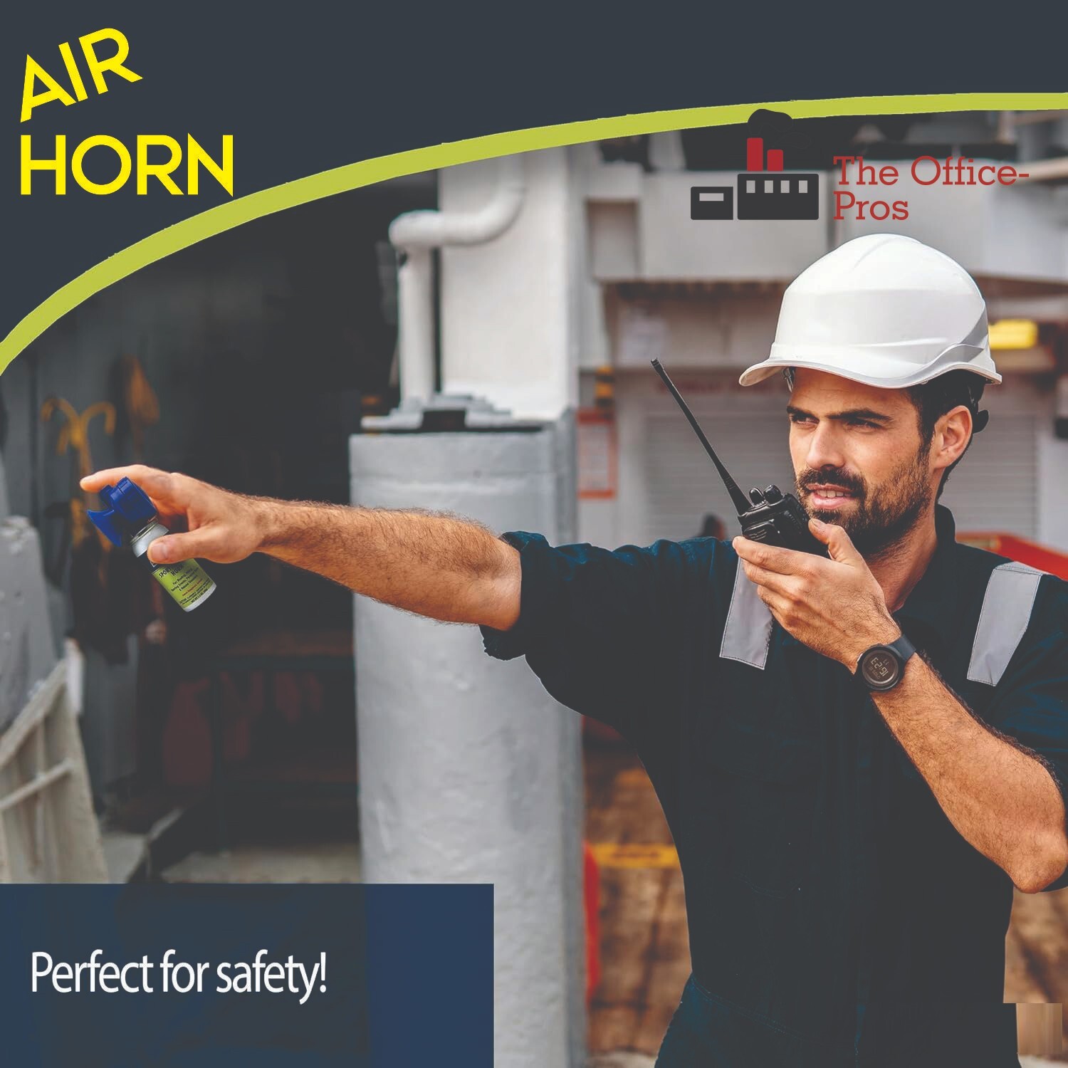 Hand Held Air Horn, Bear Deterrent, Marine Safety, Loud Warning Horn