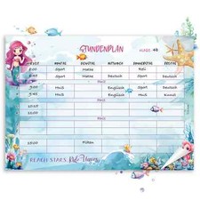 Plan lekcji Szkoła Syrenka Dziewczęta Blok Papier Szkoła podstawowa Szkolenie