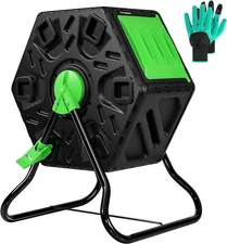 VIVOSUN 18.5gal Outdoor Garden Wast Bin Composter Tumbler Bin 360° w/ Brake