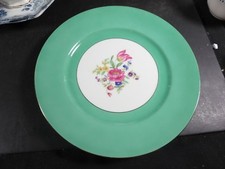 Baronet China Eschenbach Bavaria 8-1/8" Light Green Plate Flowers