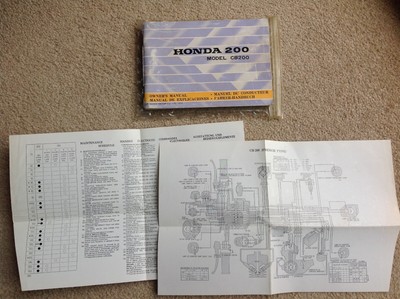Honda CB200 Owners Manual Book Booklet 1974 Wiring ... cb200 wiring diagram 
