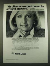 1986 Merrill Lynch Ad - My Clients Can Count on Me For Straight Answers