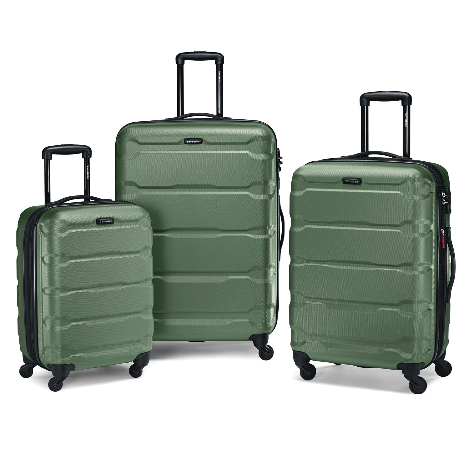 Samsonite Omni Hardside Spinner Suitcase Luggage, Army Green - 20" / 24" / 28"