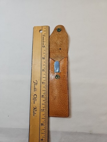 Lima de uñas de acero inoxidable de triple corte estuche de cuero de 4" y 5" Sheffield, Inglaterra - Imagen 4 de 4