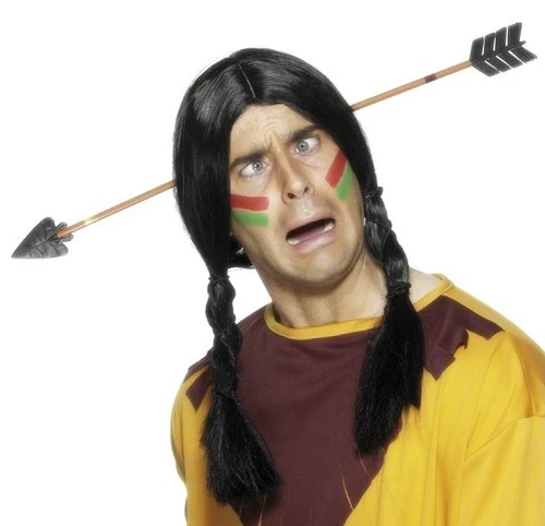 Cowboy Fancy Dress Joke Mock Indian Arrow through the Head New by Smiffys