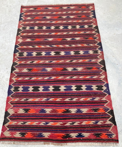 Vintage Traditional Handmade Beautiful Turkish Kilim Floor Rug Carpet 170x96 cm