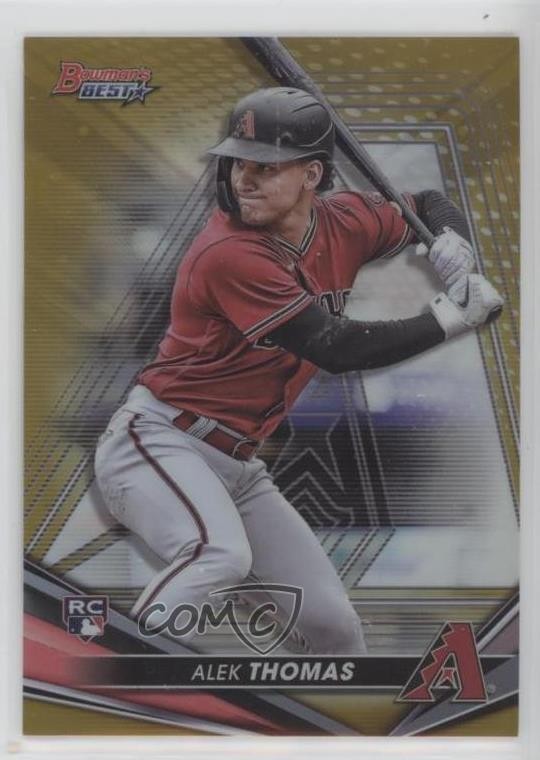 2022 Bowman's Best Gold Refractor 36/50 Alek Thomas #22 Rookie RC yj7
