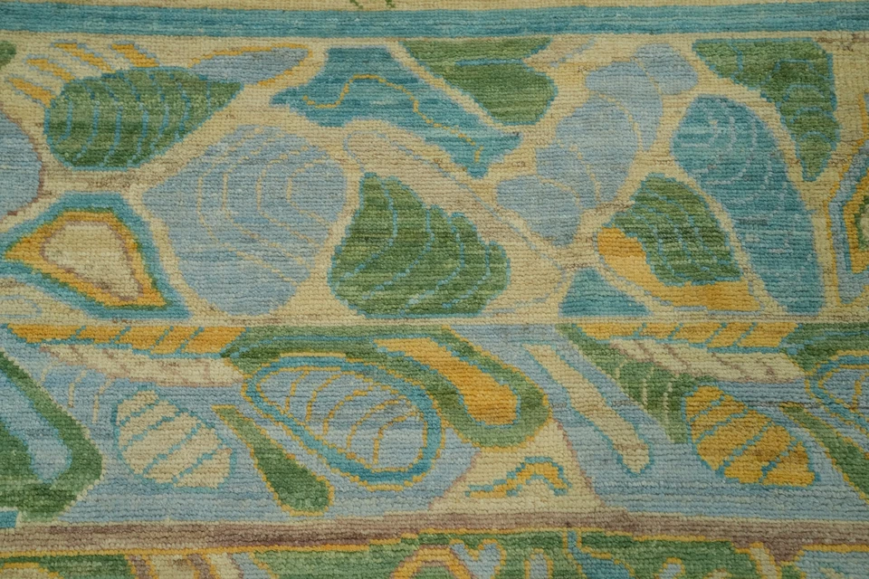 Transitional Oushak Turkish Large Rug 10x14 Vegetable Dye Oriental Wool Carpet - Image 4 of 4