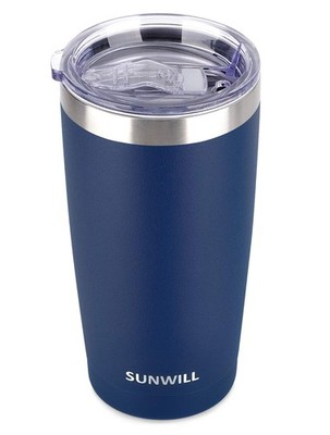 Travel Coffee Tumbler 20 oz, Insulated Mug with Lid, Stainless Steel Cup for ...
