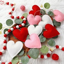 24 Pcs Valentine Felt Heart Ornaments for Tree Small Heart Hanging Decoration...